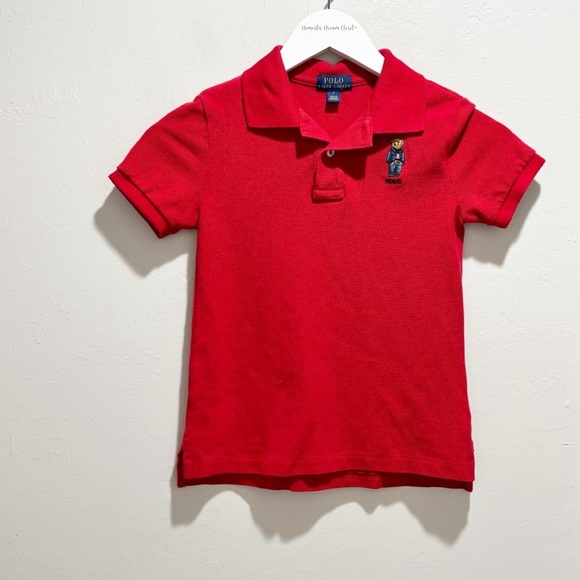 Polo Ralph Lauren Other - POLO RALPH LAUREN Kid’s Red Polo Shirt Bear Preppy Old Money Classic Size 7